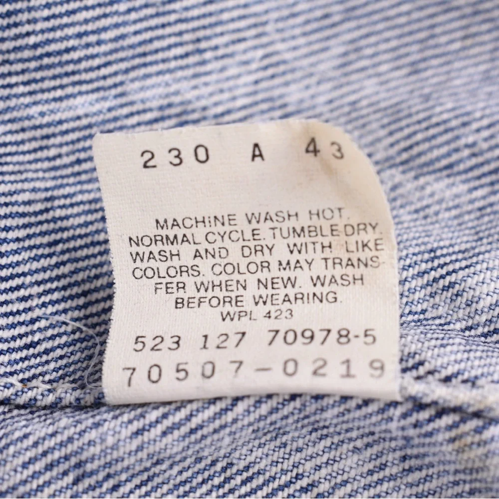 Vintage Levi’s Acid Wash Denim Trucker Jacket Made in USA L - Picture 11 of 14